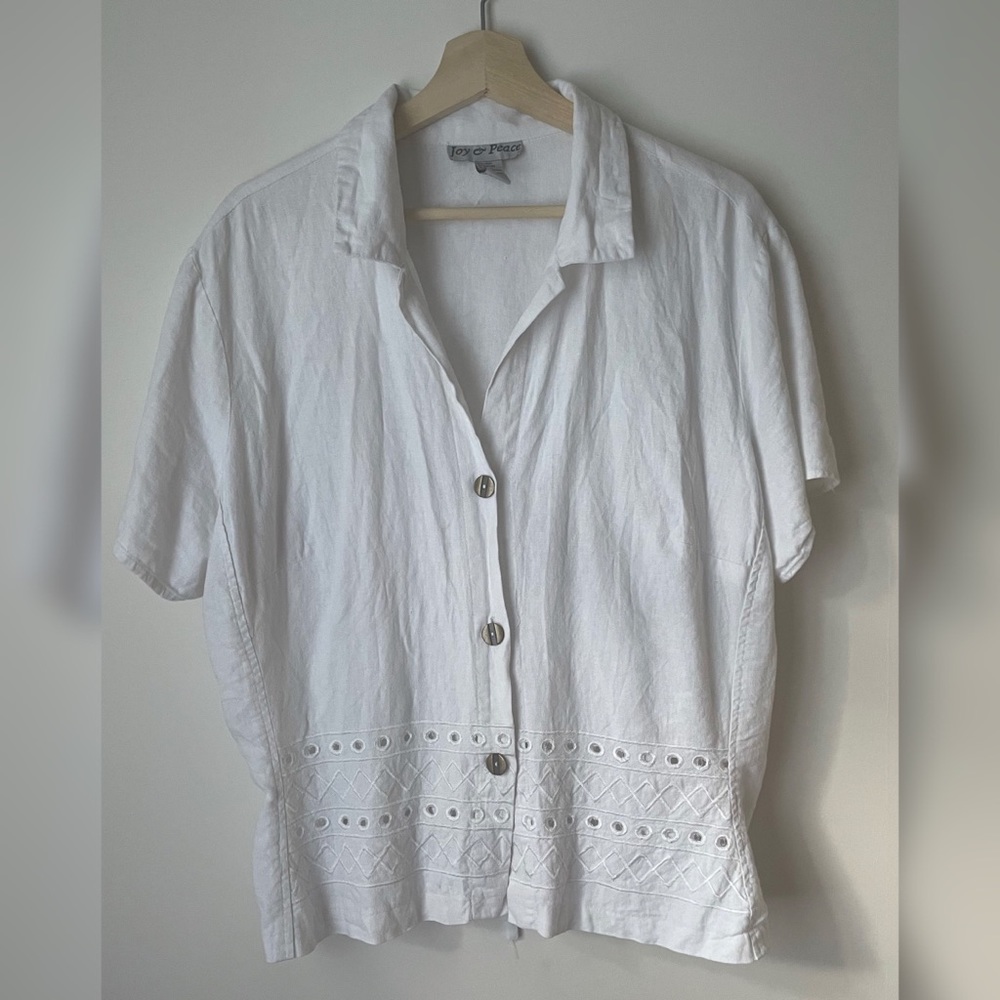 Linen Short sleeve Button down